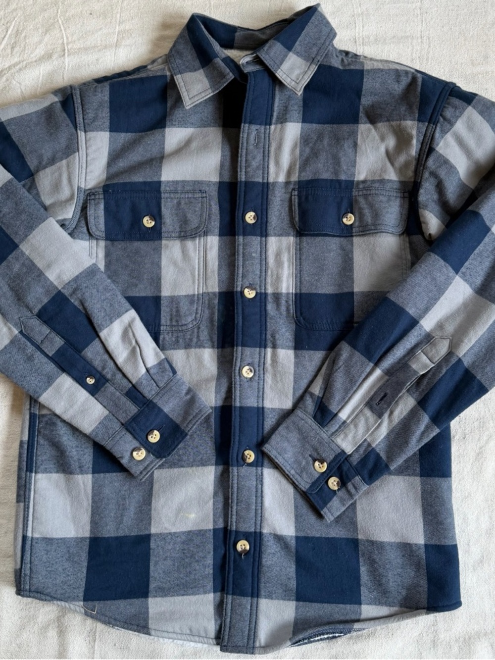 Red Head Flannel Shirt Jacket Mens S Brown Black Sherpa Plaid Eclectic Grandpa